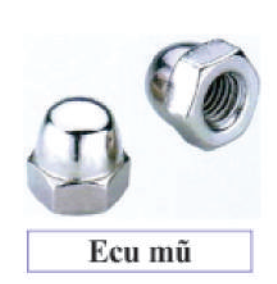 Ecu, đai ốc, đệm vênh, đệm phẳng
