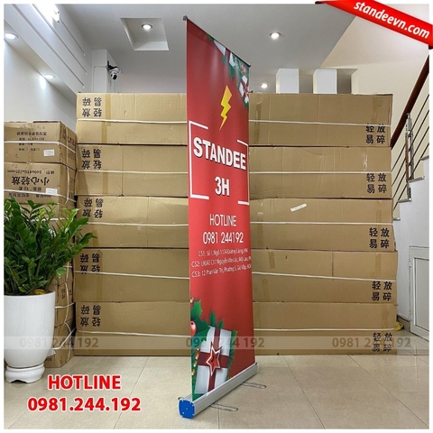 Standee Cuốn Chân Inox 0.8x2m