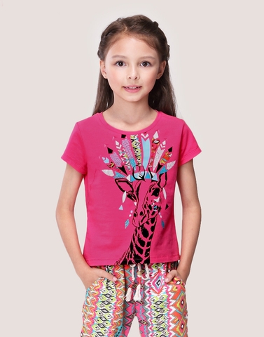 Áo T-shirt in hình hươu cao cổ