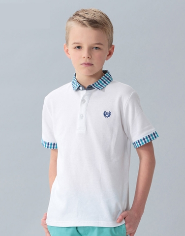 Áo T-shirt viền caro