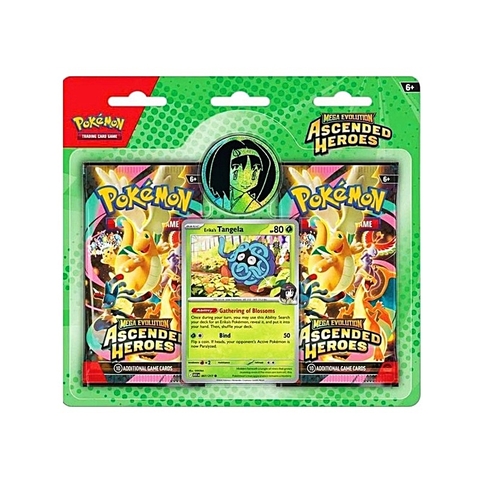 Thẻ Pokémon TCG Mega Evolution Ascended Heroes Erika's Tangela 2-Pack Blister