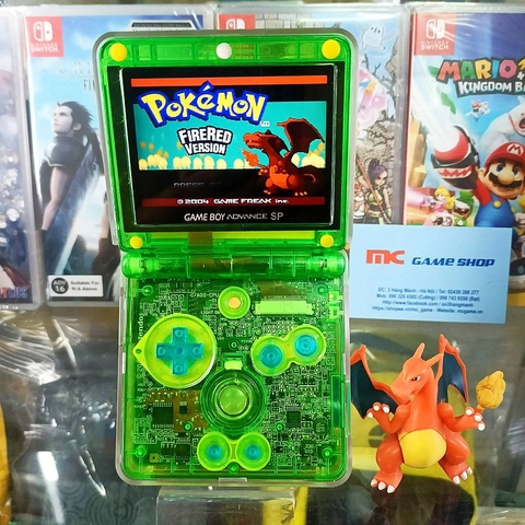 GAME BOY ADVANCE SP màu xanh lá trong