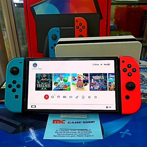 Switch OLED original set hàng 2nd hand 128gb đã có games