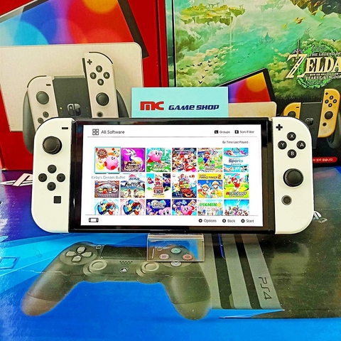 Switch OLED model white set, mod chip , cop games