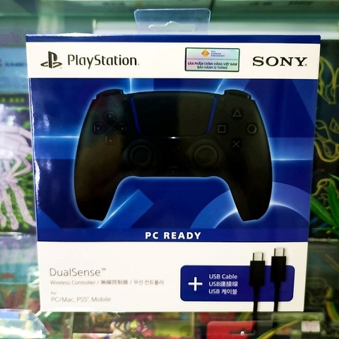 Tay cầm PS5 DualSense Midnight Black + cáp USB (SONY VN)