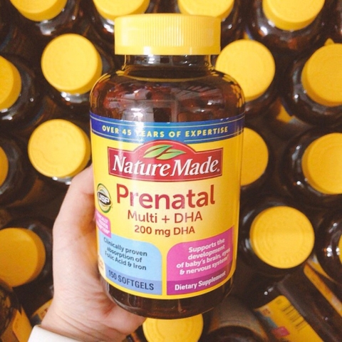 Vitamin tổng hợp cho bà bầu Nature Made Prenatal multi + DHA 150 viên