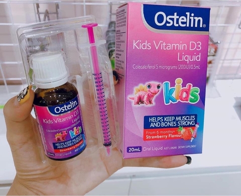 Vitamin D Liquid Kids Ostelin cho trẻ từ 6 tháng -12 tuổi