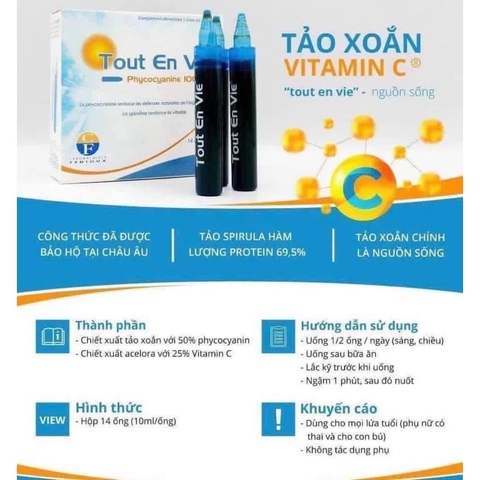 Tảo tươi trẻ hóa da Tout En Vie Phycocyanine 100g