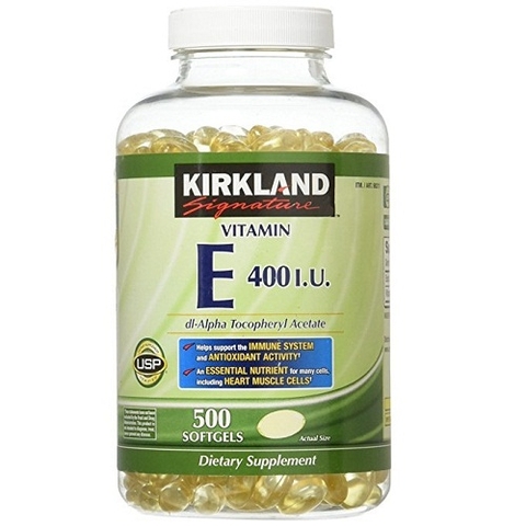 Vitamin E 400 IU Kirkland 500 viên Mỹ