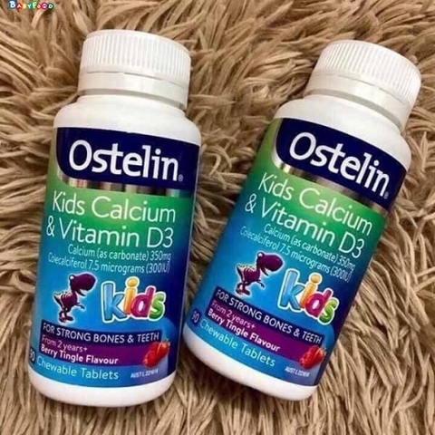 Ostelin Vitamin D & Calcium Kids Chewable - Bổ sung canxi và vitamin D cho bé