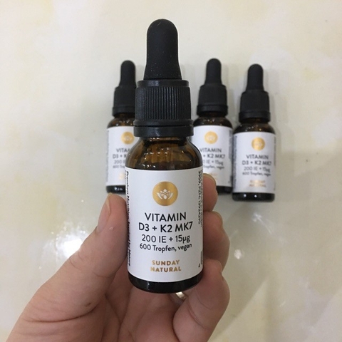 Vitamin D3 + K2 MK7 Sunday Natural Đức -20ml