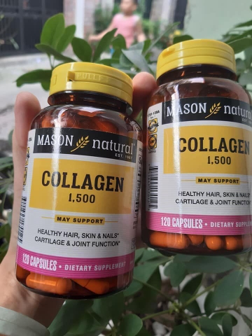 Collagen thủy phân Mason Natural  1500mg Caps With Vitamin C 120 viên