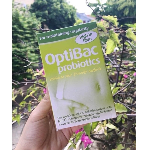 Men vi sinh trị táo bón cho bé từ 1 tuổi và mẹ bầu - Optibac xanh From UK