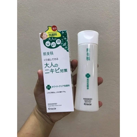 Nước hoa hồng cho da mụn Kracie Hadabisei Acne Care Facial Lotion