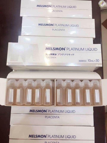 Nước uống nhau thai ngựa Melsmon Platinum Liquid Placenta Nhật Bản