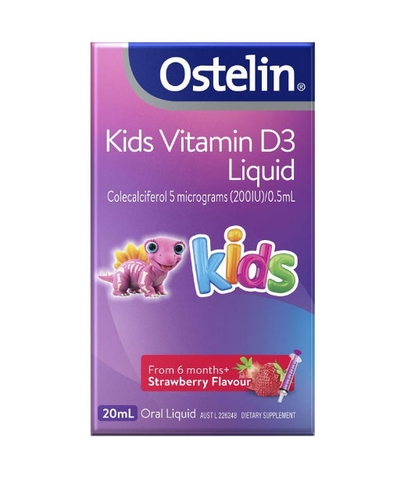 Vitamin D Liquid Kids Ostelin cho trẻ từ 6 tháng -12 tuổi