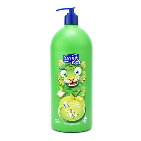 Tắm gội 3in1 Suave Kids Mỹ táo 1.18 lít