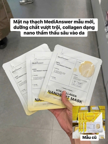 Mặt Nạ Thạch Vàng Chống Lão Hóa MediAnswer Vita Collagen Mask 35g (Vàng) -hộp 5 miếng
