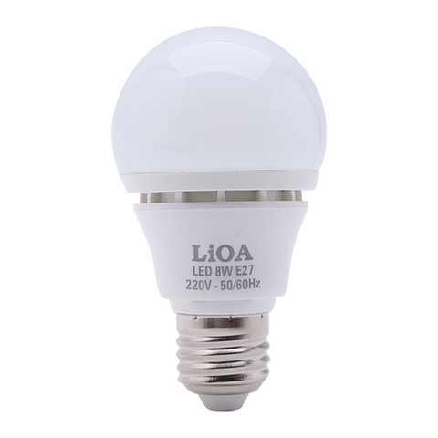 Bóng đèn LED tròn LiOA E27 8W (Trắng)