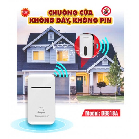 Chuông Cửa Không Dây Không Pin : DB818A