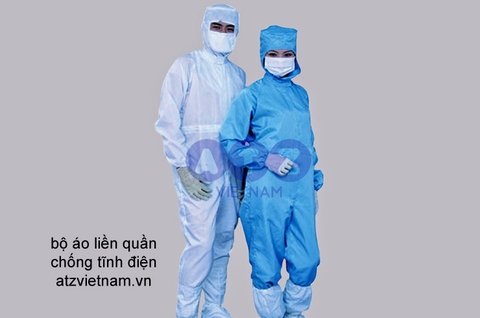 Bộ áo liền quần chống tĩnh điện