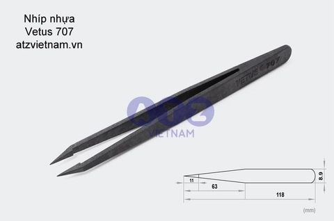 Nhíp nhựa chống tĩnh điện ESD Vetus 707