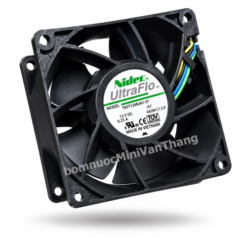 Quạt Nidec 80x80x38mm 12V | Fan 8038 12V | Quạt 8038 12V
