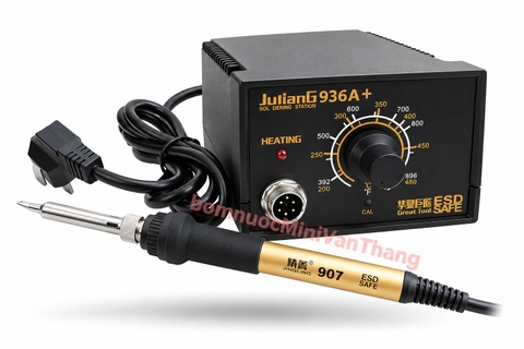 Trạm Hàn Nhiệt 936A+ 60W ESD Kèm Tay Hàn 907 – Máy Hàn Điều Chỉnh Nhiệt Độ 200-480°C