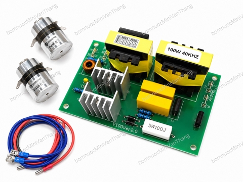 Mạch Phát Siêu Âm Màu Xanh Lá 100W + 2 Rung 40K