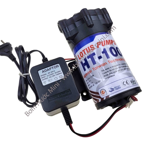 Bộ Bơm Phun Sương HT-100 + Nguồn Adaptor (Phun 15-40 Béc)