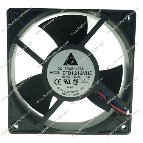 Quạt Tản Nhiệt Delta 12V 0.72A 120x120x38mm EFB1212VHE | Fan 12038 12V | Quạt 12038 12V