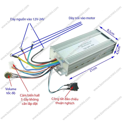 Mạch Điều Khiển Động Cơ Brushless 12V-24V 45A (15 mosfet)