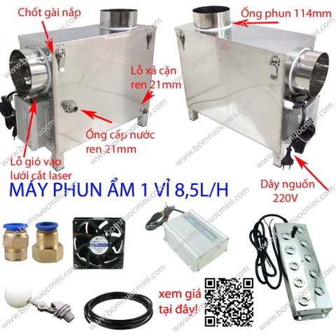 Máy Phun Sương 1 Vỉ (Kiểu Nhỏ) - Nguồn Chống Nước - Giá Siêu Rẻ - Siêu Bền