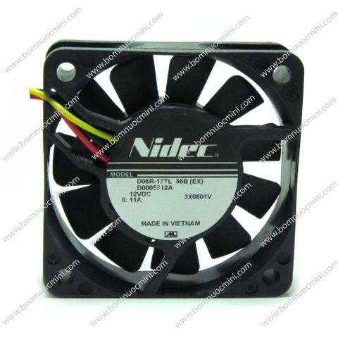 Quạt Nidec 60x60x15mm 12V | Fan 6015 12V | Quạt 6015 12V