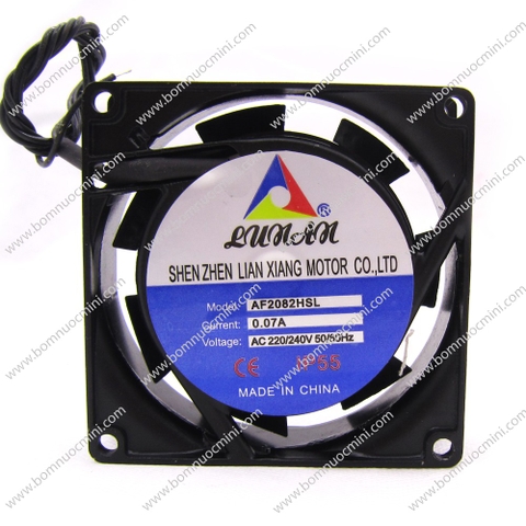 Quạt Tản Nhiệt 220V 0.07A LUNAN 80x80x25mm | Fan 8025 220V | Quạt 8025 220V | Quạt Lunan AF2082HSL