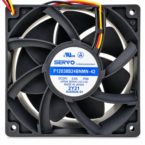 Quạt Chống Nước 24V 0.6A 120x120x38 | Quạt Chống Ẩm 24V | Quạt Hơi Nước 24V | Quạt Phun Sương 24V | Quạt Tản Nhiệt 24V | 12038