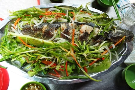 Cá quả hấp   /kg