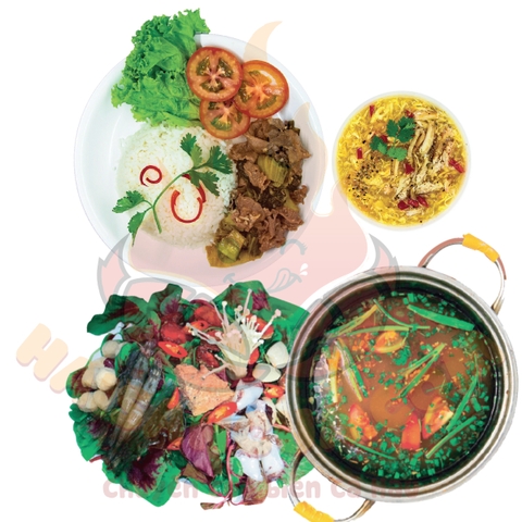 Combo Hải Sản 249K: Súp cua + Cơm Bò xào cải chua + Lẩu cua đồng hải sản