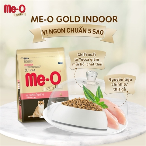 ME-O GOLD INDOOR - HẠT CHO MÈO TRƯỞNG THÀNH NUÔI TRONG NHÀ 400GR