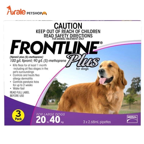 THUỐC NHỎ GÁY FRONTLINE  TRỊ VE RẬN CHO CHÓ 20-40KG