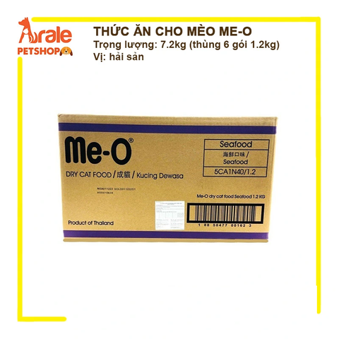 THỨC ĂN HẠT ME-O CHO MÈO VỊ HẢI SẢN THÙNG 7.2KG