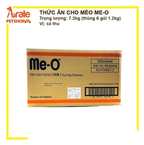 THỨC ĂN HẠT ME-O CHO MÈO VỊ CÁ THU THÙNG 7.2KG