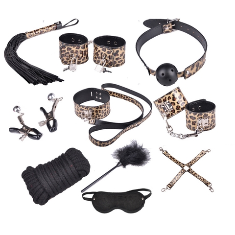 Sextoy bạo dâm da báo 10 món - BD03