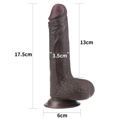 Dương Vật Lovetoy 2 lớp Màu Nâu Socola - DV258
