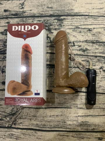 Dương vật rung lắc cỡ to da nâu sậm 7 Tốc Độ - DV242