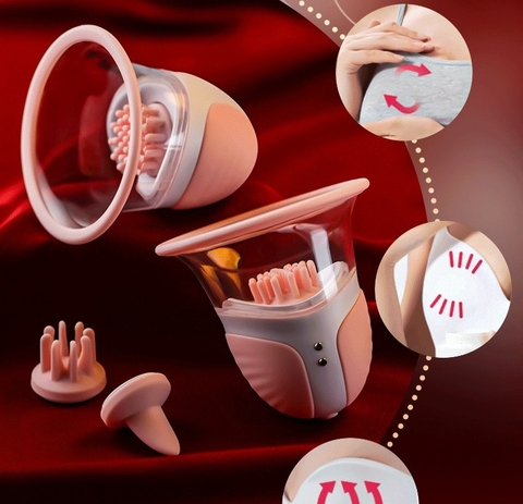 Máy mát xa ngực vú có lưỡi xoay liếm hút 3 in 1 - MX83