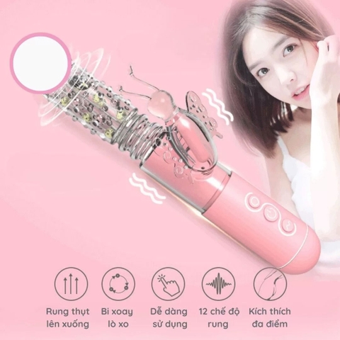 Gậy Rung Thụt Có Gai bi xoay - DV262