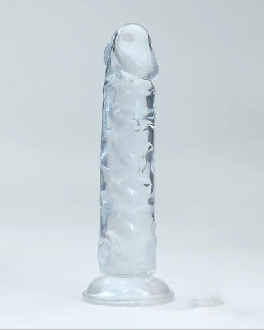 Dương vật giả tốt silicon trong suốt gắn tường - DV245