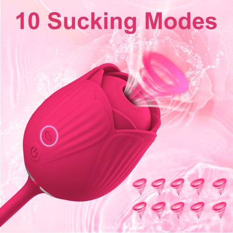 Máy rung tình yêu lưỡi liếm & trứng rung 2 in 1 - MS038