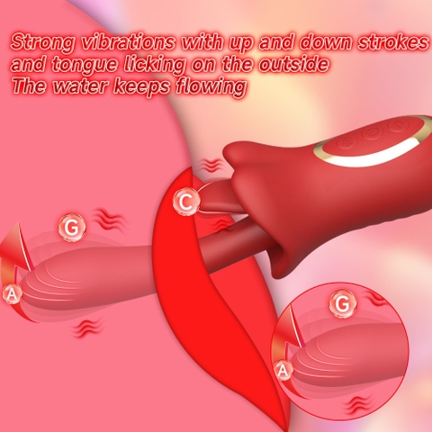 Đồ Người Lớn Rung Ngoáy Kết Hợp Lưỡi Liếm 3 in 1 - MX101